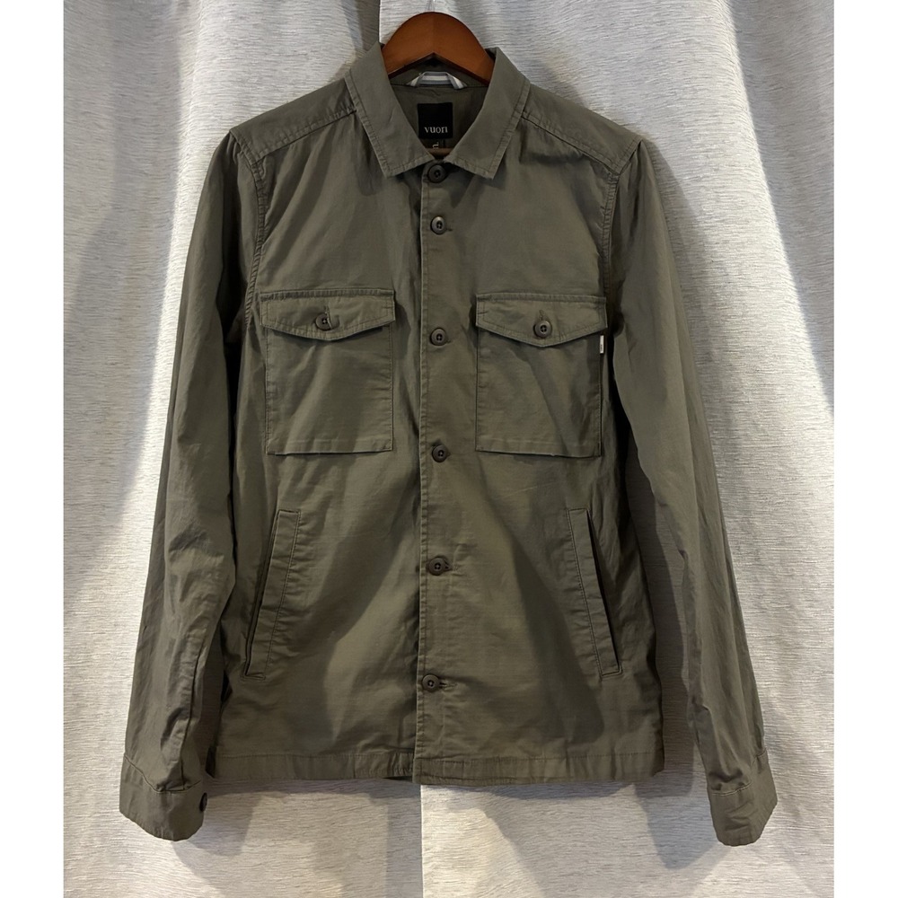 Vuori Ripstop Jacket Mens Military Green Organic Cotton Shirt Jacket V605